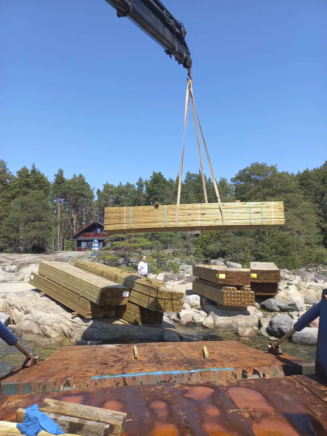 Merivoima rakennustarvikekuljetukset